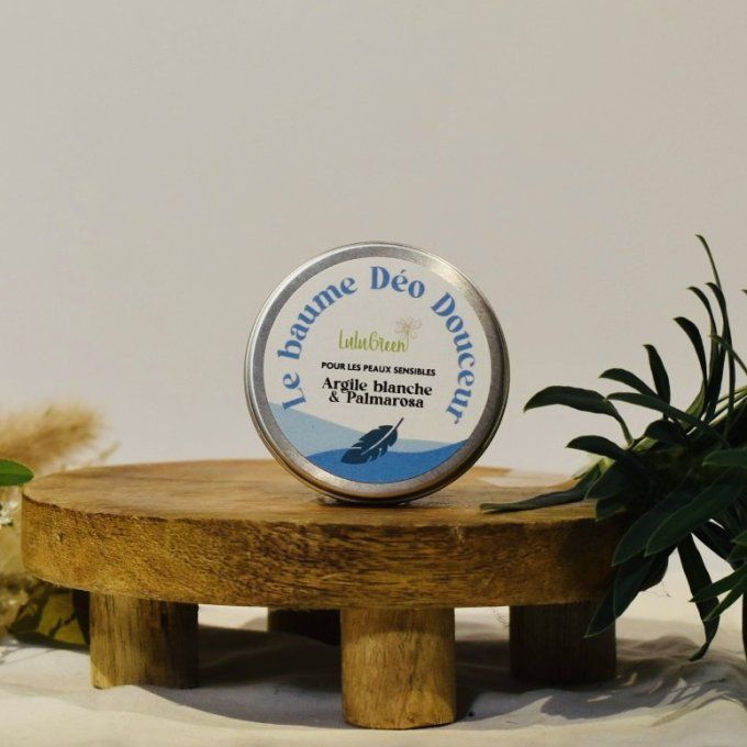 Déodorant solide Déo Douceur sans bicarbonate à l'huile de coco et palmarosa, fabriqué à Iguerande