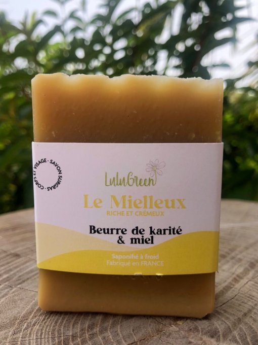 LE MIELLEUX, au miel et beurre de karité,une grande douceur, les bienfaits du miel en plus. - 