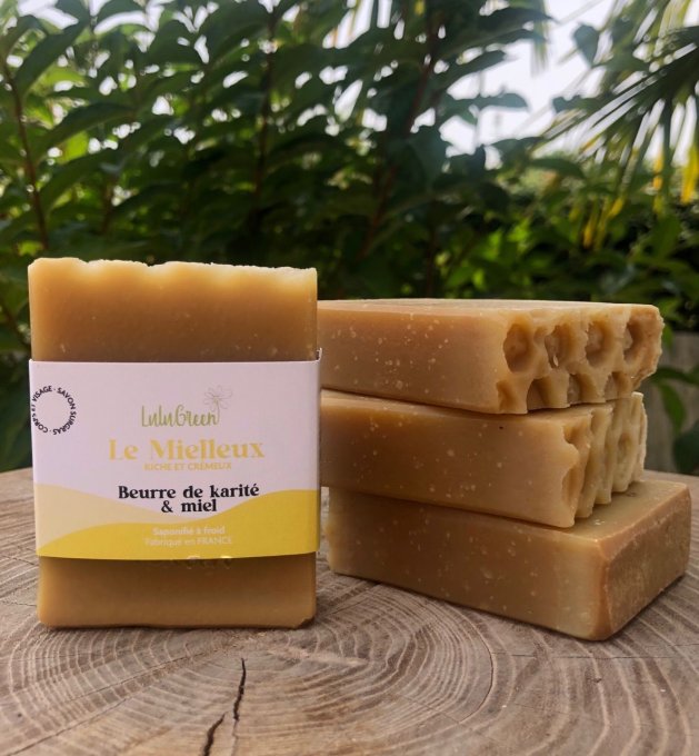 LE MIELLEUX, au miel et beurre de karité,une grande douceur, les bienfaits du miel en plus. - 