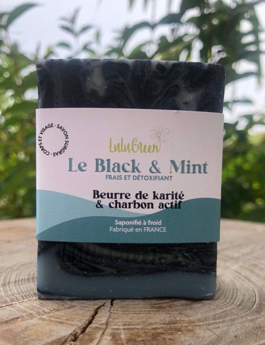 LE BLACK & MINT, au beurre de karité et charbon actif, frais et détoxifiant!