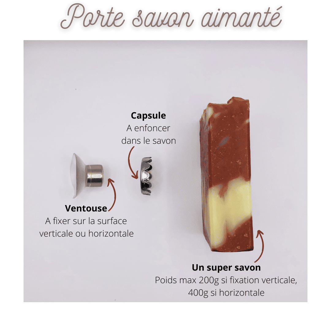 Porte-savon minimaliste avec ventouse - x 5