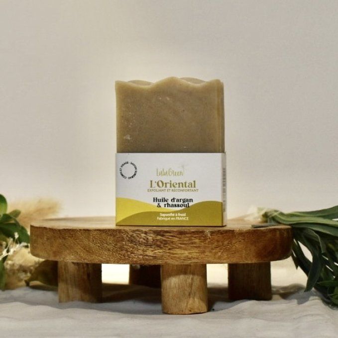 Savon bio Oriental au patchouli et huile d'argan, fabriqué artisanalement à Iguerande pour un moment